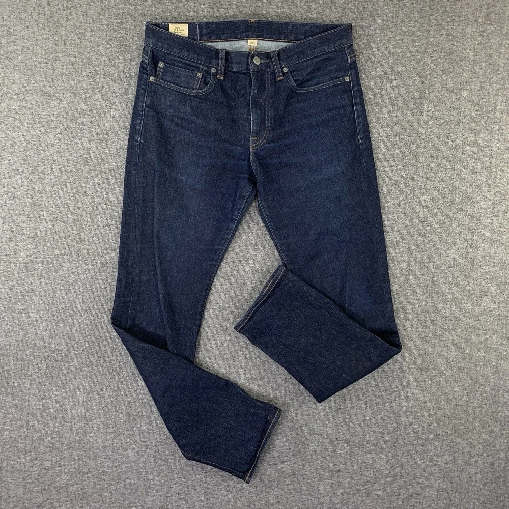 J Crew Japanese Denim Jeans Men 32x29 484 Slim Jurabo Dark Blue
